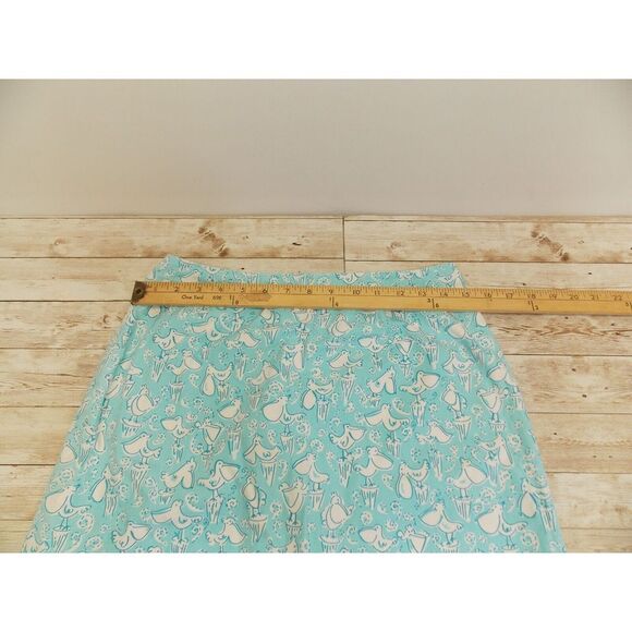 Lilly Pulitzer Vintage Ol Salty Seagull Print Preppy Skirt Sz 6 Blue White - Picture 6 of 7